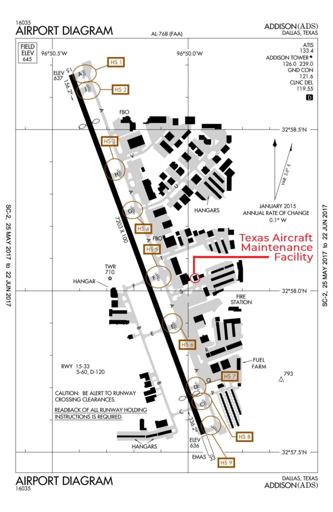 Addison Airport Diagram